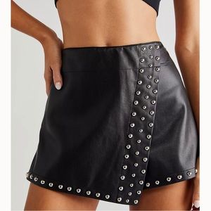 NWT Free People Emmy Mini Studded Skort